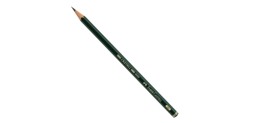 Matita in grafite Castell 9000 - gradazione 2H - esagonale - Faber-Castell