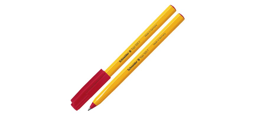 Penna a sfera con cappuccio Tops 505  - punta 0,5mm - rosso - Schneider