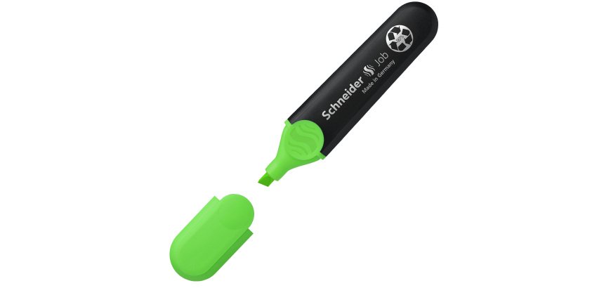 Evidenziatore Job - punta a scalpello - tratto da 1,0-5,0mm - colore verde - Schneider