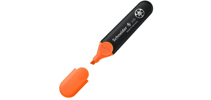 Evidenziatore Job - punta a scalpello - tratto da 1,0-5,0mm - colore arancio  - Schneider