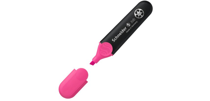 Evidenziatore Job - punta a scalpello - tratto da 1,0-5,0mm - colore rosa  - Schneider