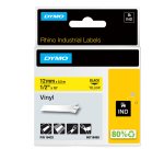 Nastro Rhino 18432 - 12 mm x 5,5 mt - vinile - permanente - nero/giallo - Dymo