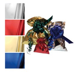 Busta regalo - senza patella adesiva - 35 x 50 cm - 30 micron - PPL - metal lucido - oro - PNP - conf. 50 pezzi