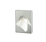 Dispenser ABS per sacchetti igienici - 9,8x2,5x13,8 cm - argento cromato - Medial