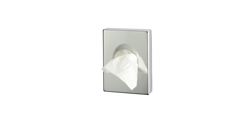 Dispenser ABS per sacchetti igienici - 9,8x2,5x13,8 cm - argento cromato - Medial