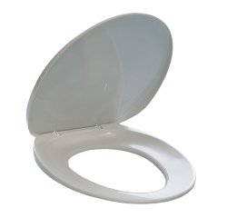 Sedile per WC - universale - PPL - distanza fori da 8,5 a 17,5 cm - bianco - Durable