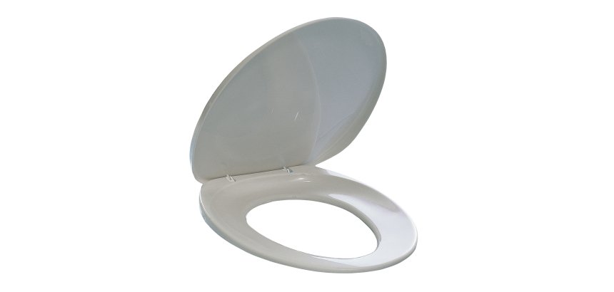 Sedile per WC - universale - PPL - distanza fori da 8,5 a 17,5 cm - bianco - Durable