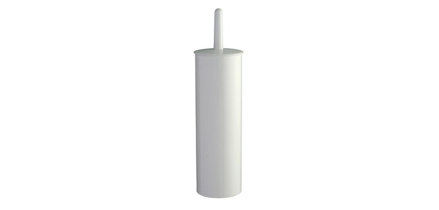 Portascopino WC Basica - da terra - ABS - diametro 10,3 cm - altezza 39,5 cm - bianco - Medial