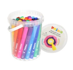 Pennarelli Jumbo - punta ø7,6mm - colori assortiti - Primo - secchiello 36 pezzi