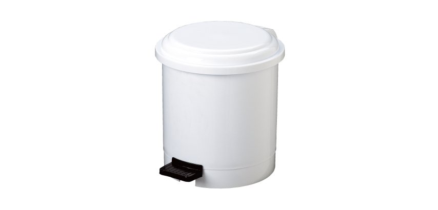 Pattumiera a pedale Ruf - PP - 3 L - diametro 17,5 cm - altezza 21 cm - bianco - Medial