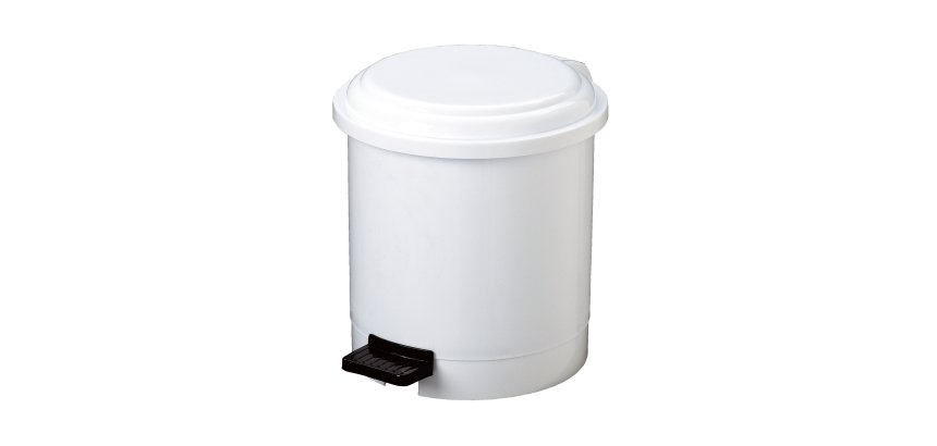 Pattumiera a pedale Ruf - PP - 3 L - diametro 17,5 cm - altezza 21 cm - bianco - Medial