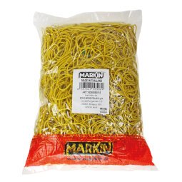 Elastici - diametro 10 cm - 1 kg - gomma - giallo - Markin