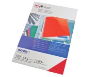 Copertine HiGloss per rilegatura - A4 - 250 gr - cartoncino lucido - rosso - GBC - conf. 100 pezzi