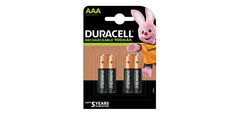 Pila ministilo AAA - 1,2V - Precharged - ricaricabili - Duracell - blister 4 pezzi