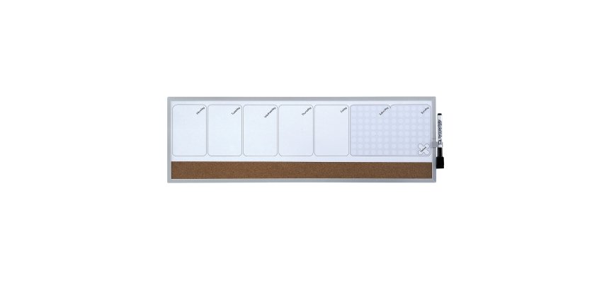 Organizer magnetico con calendario settimanale - 58,5 x 19 cm - orizzontale - Nobo