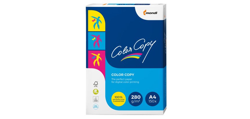 Carta Color Copy - A4 - 280 gr - bianco - Mondi - conf. 150 fogli