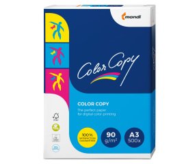Carta Color Copy - A3 - 90 gr - bianco - Mondi - conf. 500 fogli