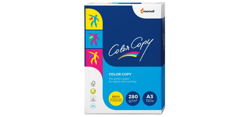 Carta Color Copy - A3 - 280 gr - bianco - Mondi - conf. 150 fogli