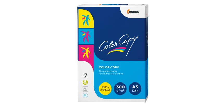 Carta Color Copy - A3 - 300 gr - bianco - Mondi - conf. 125 fogli