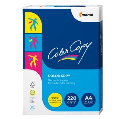 Carta Color Copy - A4 - 220 gr - bianco - Mondi - conf. 250 fogli