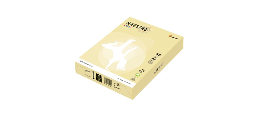 Carta Maestro Color - A4 - 80 gr - giallo tenue YE23 - Mondi - conf. 500 fogli