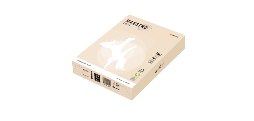 Carta Maestro Color - A4 - 160 gr - avorio/crema tenue CR20 - Mondi - conf. 250 fogli