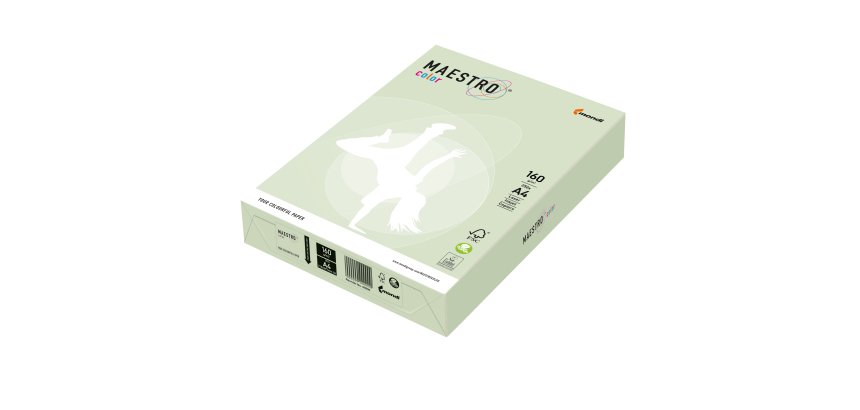 Carta Maestro Color - A4 - 160 gr - verde tenue GN27 - Mondi - conf. 250 fogli