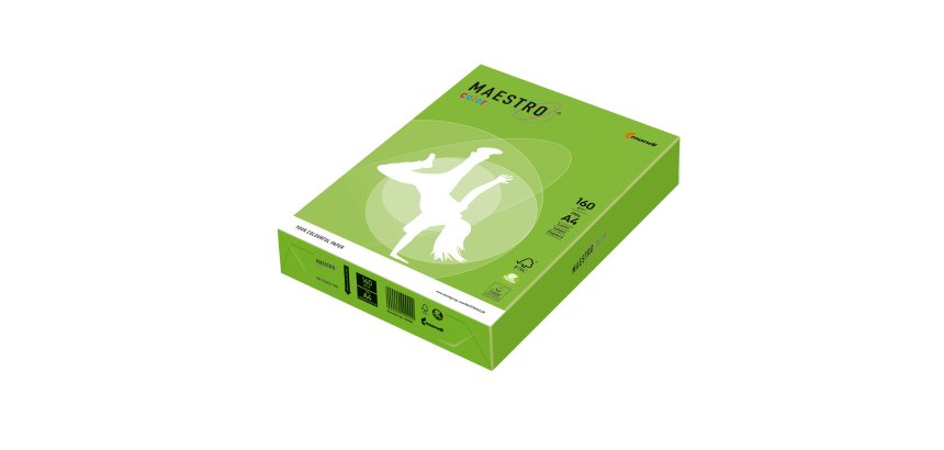 Carta Maestro Color - A4 - 160 gr - verde forte MA42 - Mondi - conf. 250 fogli