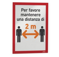 Cornice espositiva Duraframe - A4 - 21 x 29,7 cm - rosso - Durable