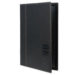 Portamenù Trendy - 1 inserto doppio incluso - A4 - 24 x 34 cm - nero - Securit