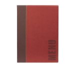 Portamenù Trendy - 1 inserto doppio incluso - A4 - 24 x 34 cm - bordeaux - Securit