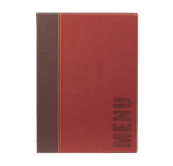 Portamenù Trendy - 1 inserto doppio incluso - A4 - 24 x 34 cm - bordeaux - Securit