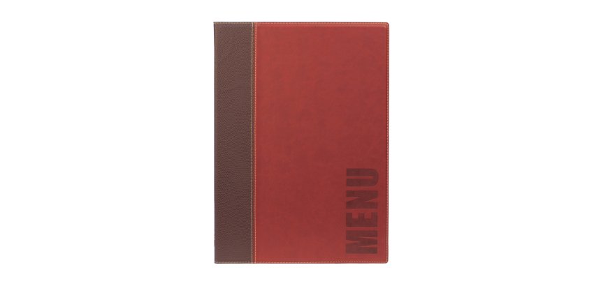 Portamenù Trendy - 1 inserto doppio incluso - A4 - 24 x 34 cm - bordeaux - Securit