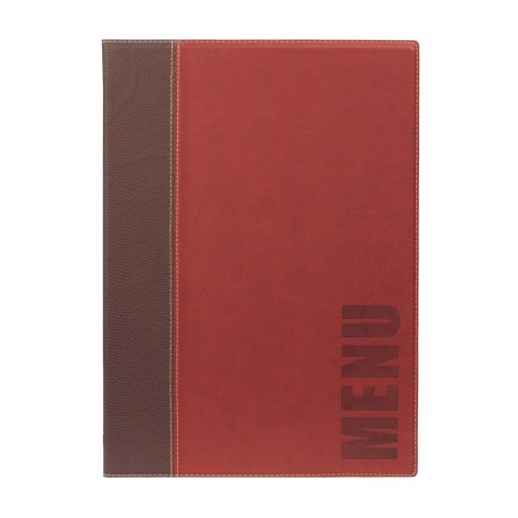 Portamenù Trendy - 1 inserto doppio incluso - A4 - 24 x 34 cm - bordeaux - Securit