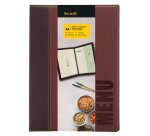 Portamenù Trendy - 1 inserto doppio incluso - A4 - 24 x 34 cm - bordeaux - Securit