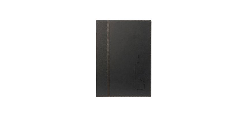 Carta dei vini Trendy - 1 inserto doppio incluso - A4 - 24 x 34 cm - nero - Securit