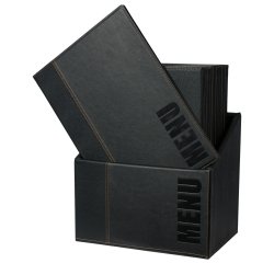 Menu Box Trendy - 20 portamenù - nero - Securit