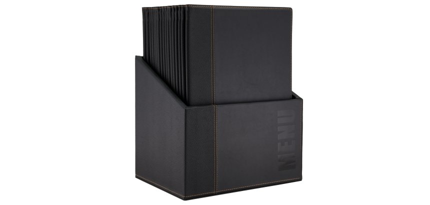 Menu Box Trendy - 20 portamenù - nero - Securit