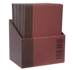 Menu Box Trendy - 20 portamenù - bordeaux - Securit