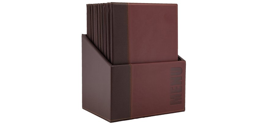 Menu Box Trendy - 20 portamenù - bordeaux - Securit