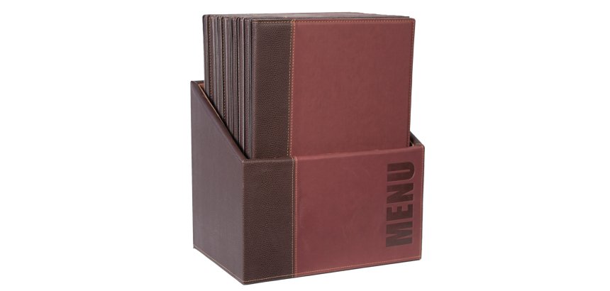 Menu Box Trendy - 20 portamenù - bordeaux - Securit