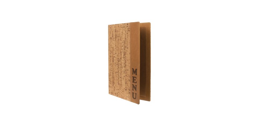 Portamenù Design - 1 inserto doppio incluso - A4 - 24 x 34 cm - sughero - Securit