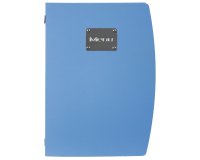 Portamenù Rio - 1 inserto doppio incluso - A4 - 24 x 34 cm - blu - Securit