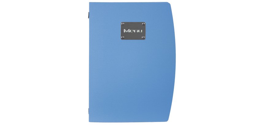 Portamenù Rio - 1 inserto doppio incluso - A4 - 24 x 34 cm - blu - Securit