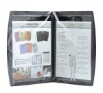 Portamenù Rio - 1 inserto doppio incluso - A4 - 24 x 34 cm - nero - Securit