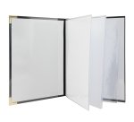 Portamenù Basic - A5 - 23,7 x 17,2cm - PVC - nero - 4+2 buste fisse incluse - Securit
