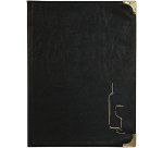 Carta dei vini Basic - A4 - 31,5 x 24 cm - PVC - nero - 4+2 buste fisse incluse - Securit