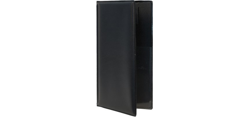 Portaconto Basic - 23,7 x 12,5 cm - PVC - nero - 4+2 buste fisse incluse - Securit