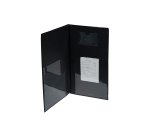 Portaconto Basic - 23,7 x 12,5 cm - PVC - nero - 4+2 buste fisse incluse - Securit