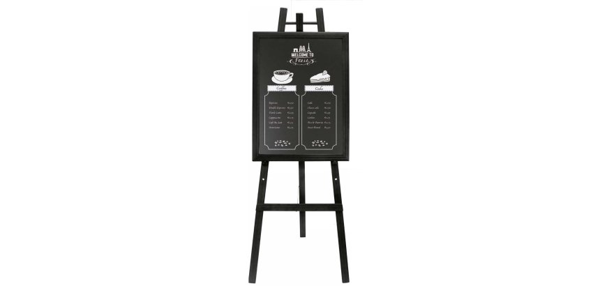 Cavalletto in legno nero - altezza 165 cm - Securit